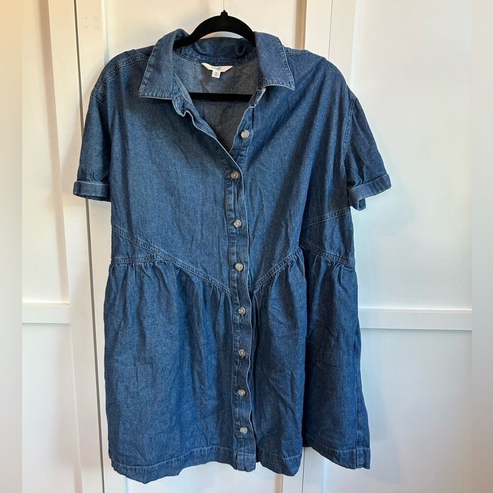 Chambray button down dress